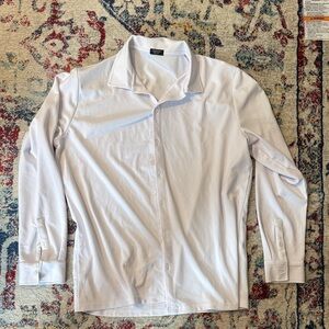 Elegant White Men's Dress Shirt